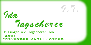 ida tagscherer business card